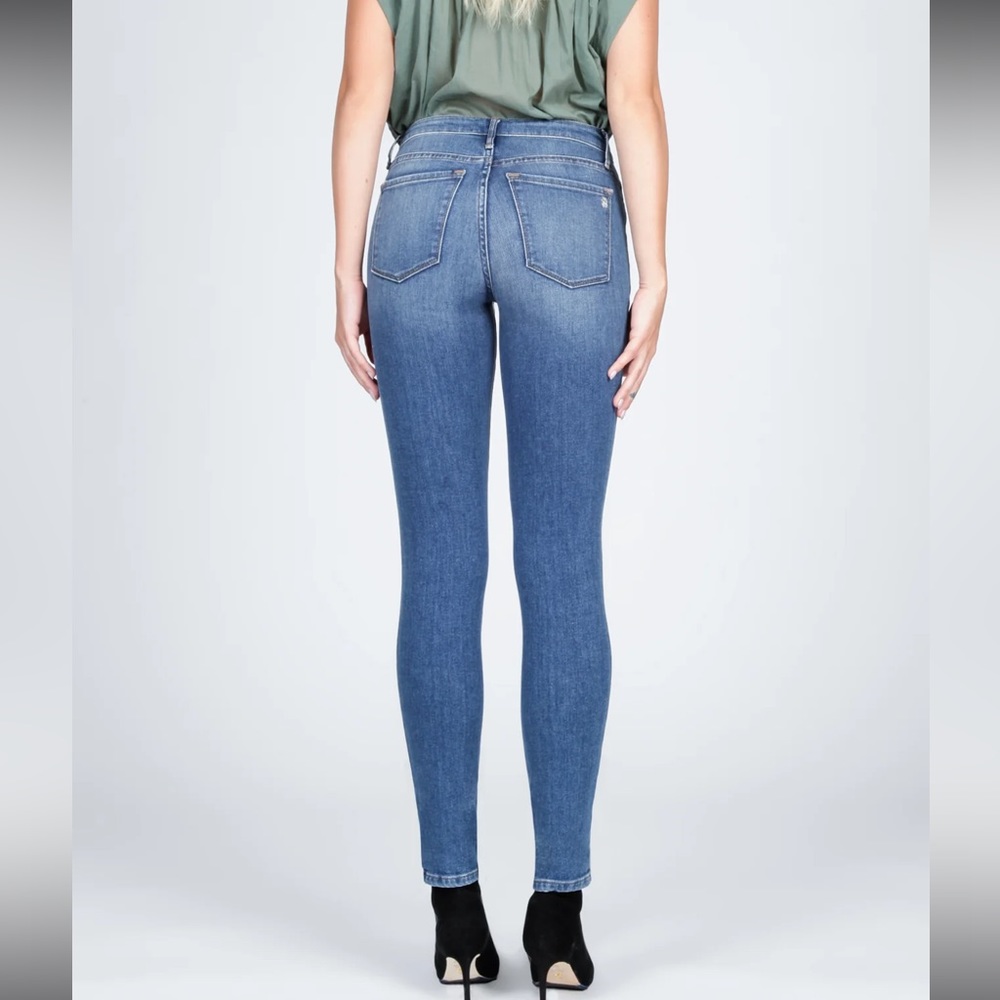 RARE Black Orchid Denim mid rise skinny Rose Petals jeans size 26 NWT - Picture 3 of 15
